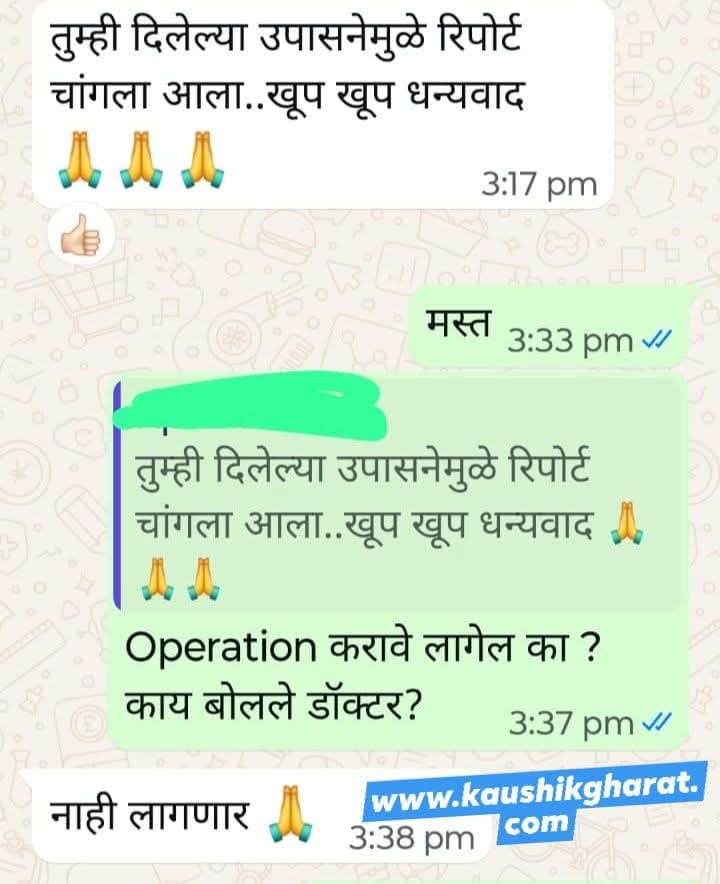 जातकाचा WhatsApp अनुभव